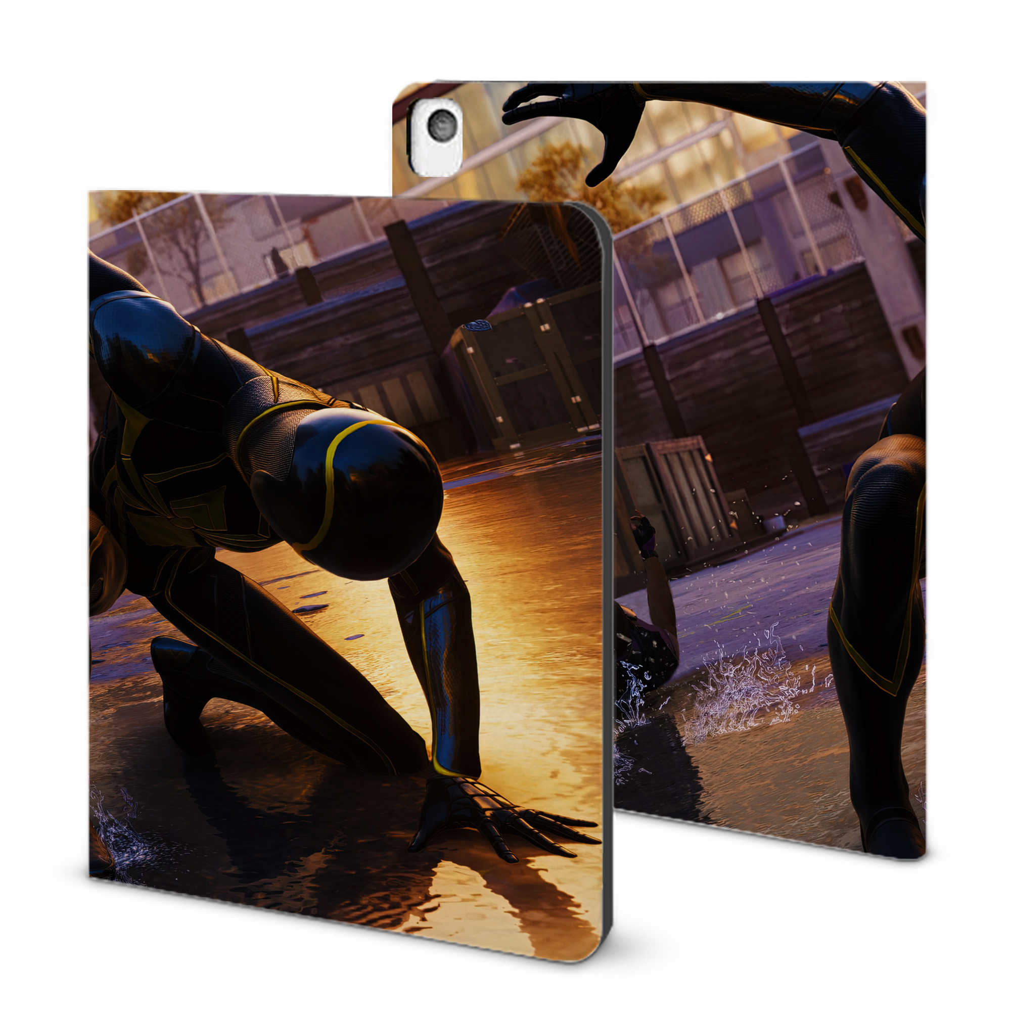 （画像用） Spider Man スパイダーマン IPadケース ペンホルダー付き ブックスタイルデザイン